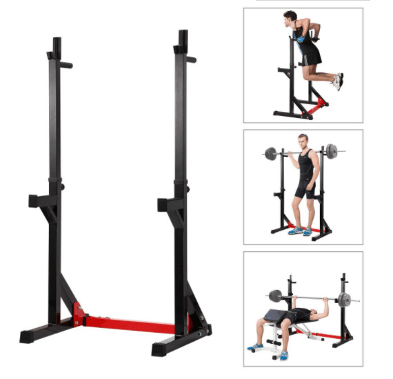 

Semi-frame Squat Rack Multifunctional Weight-lifting Bed Professional Horizontal Pusher Combination of Household Barbell Frame