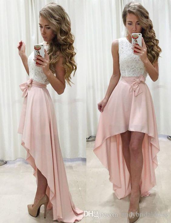 blush short prom dresses