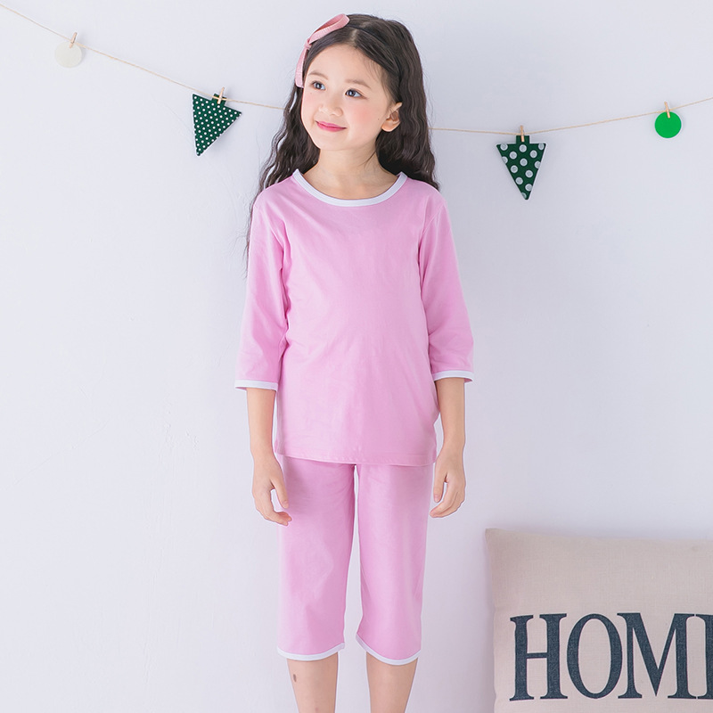 

27 kids Spring And Autumn Girls Pajamas Suit For 2-9 Years Home Wear Suit Autumn Children Pajamas, Hsj0409 e