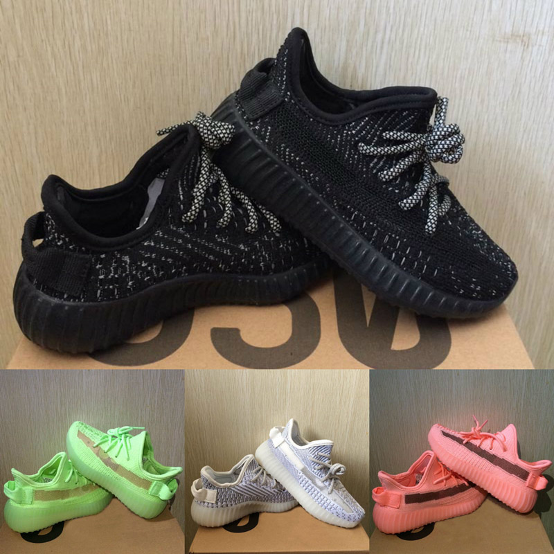 Adidas Yeezy Boost 350V2 Livraison Gratuite2020 Nouveau Enfants Chaussures Chaussures De Course Réfléchissant Sneakers Argile Bébé Garçon Fille E