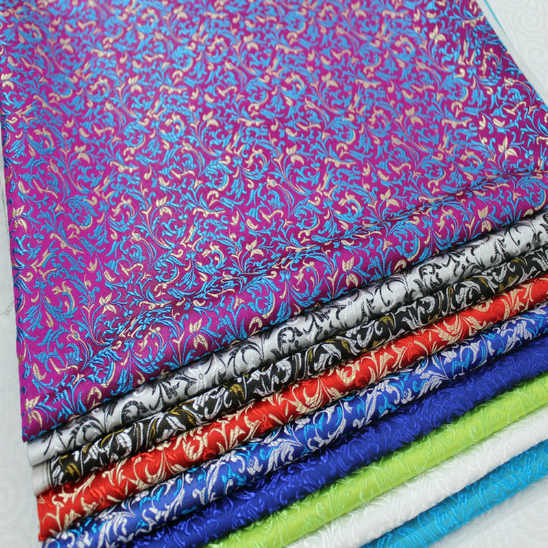 Diy Trim Chinese Costume Cos Damask Satin Jacquard Silk Brocade Fabric Malt For Chinese Cheongsam Mongolian gown-image-464207340