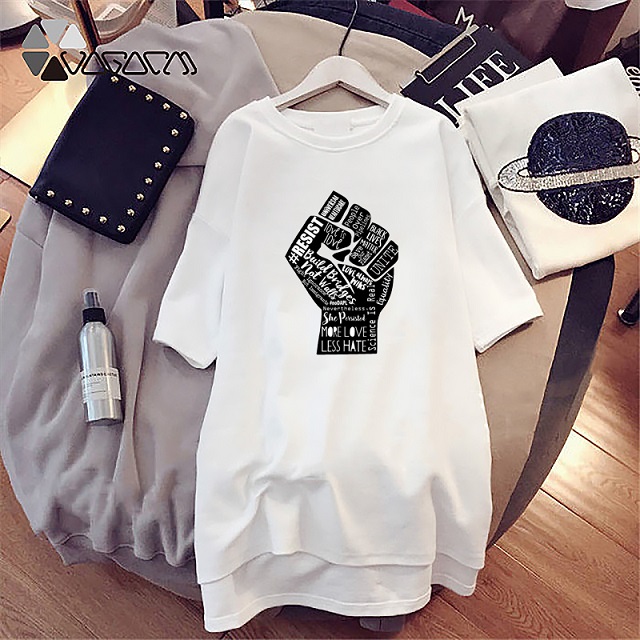 

Womens Fashion Dress Black Lives Matters Dresses Womens Casual Half Sleeve Outdoor Dress Letters Printing Dress, White
