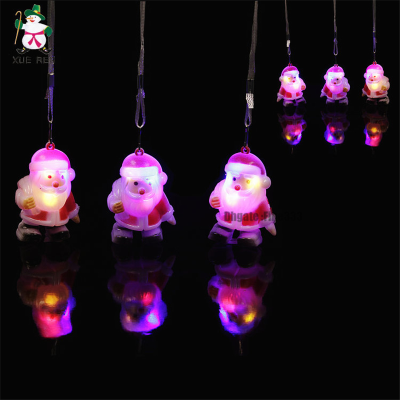 

Arrivals Christams Plastic Santa claus LED light pendant Decorations Santa Claus Figure Festival Party Decoration LED Toys