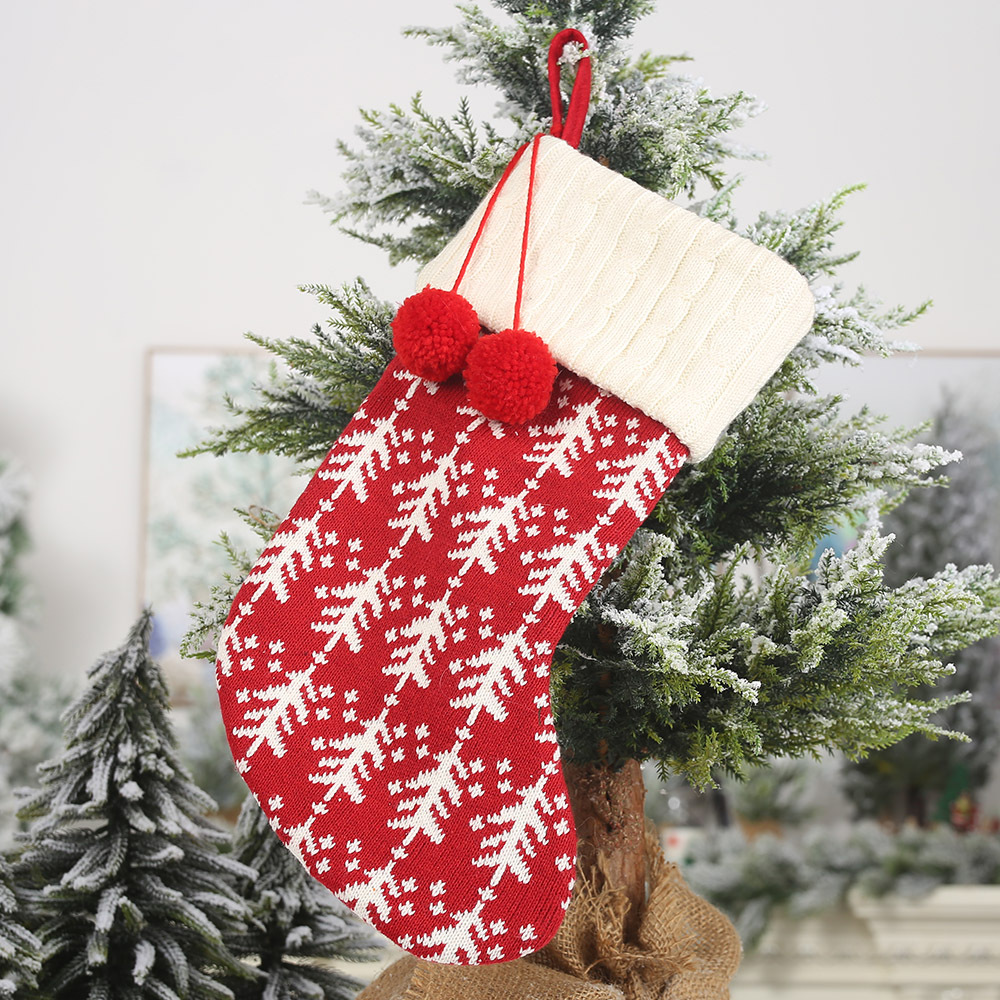 

Xmas Gifts Candy Storage Stocking Creative Gift Candy Bag Christmas Stockings Home Decoration 41*19cm Ornaments