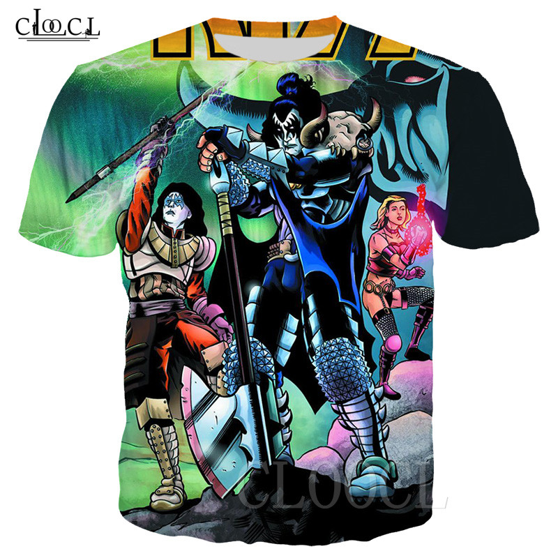

Fashion Heavy Metal Rock KISS Band 3D Print T-shirt Men Women Tops Hip Hop Streetwear Short Sleeve Pullovers S-5XL, T shirt 1
