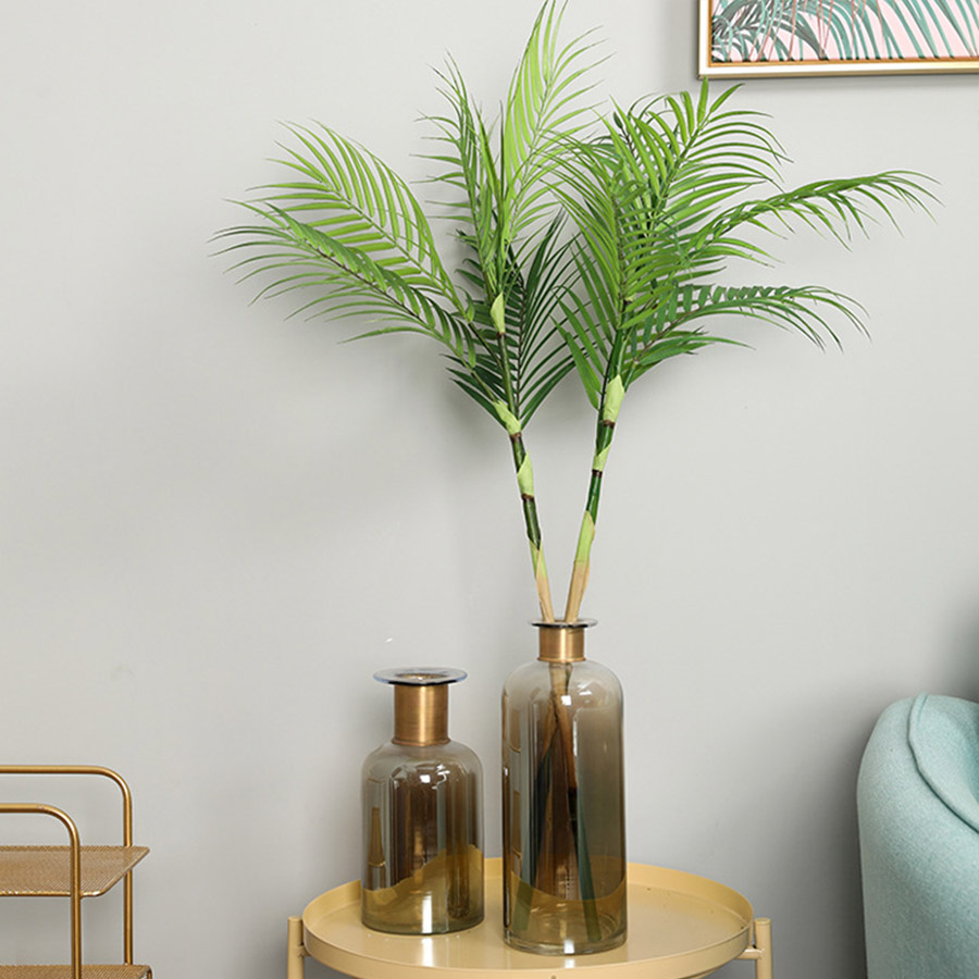 

90 CM Artificial Tree Plants Plastic Branch Tropical Fake Indoor Plastic Plants Tree Home Garden Decor No pot, 6 leaves