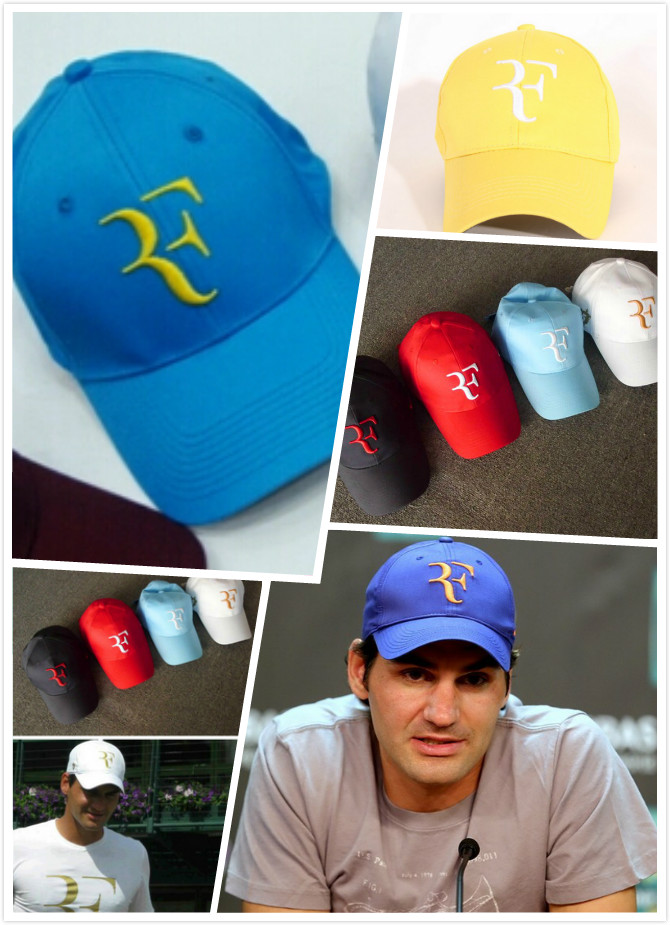 

baseball caps Wholesale-Roger federer tennis hats wimbledon RF tennis hat, Sky blue