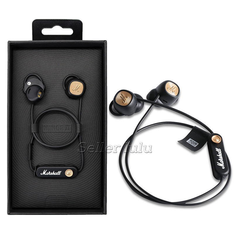

Marshall Minor II Bluetooth headphones Wireless Earphones DJ Perfect Sound Headsets Magnetic Pause Function Stereo Headphone Sports Earphone, Black