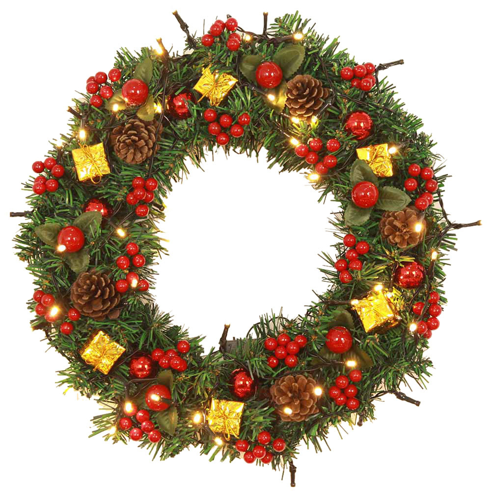 

Wreaths For The Front Door Beautiful Christmas Wreath Decorations Christmas Balls Wreath Door Wall Ornament Garland Decoration K, Red