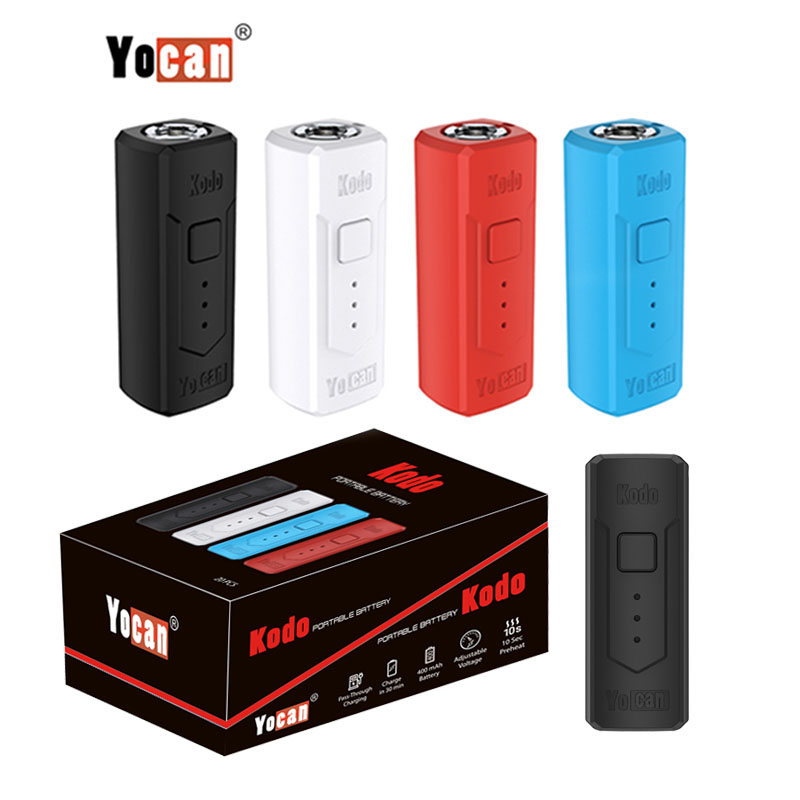 

Authentic Yocan KODO Vape Kit Built-in 400mAh Variable Voltage Battery For 510 Thread Cartridge Vape Starter Kit 20pcs/box, Red