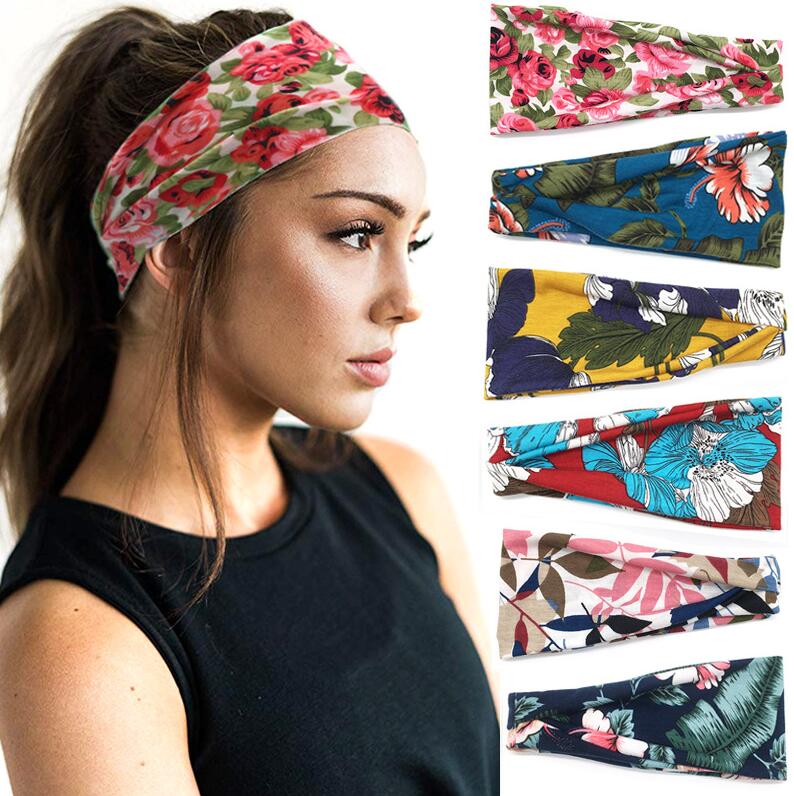 Headwear Pizza Fabric Sweatband Elastic Turban Sport Headband Outdoor Head Wrap