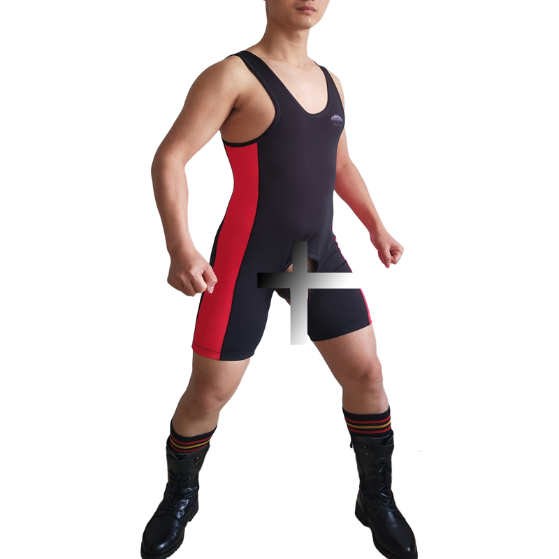 

Badiace Man One piece Ooen Crotch Open Button Custom Gay Wrestling Singlet Sexy Weight Lifting, Sky blue