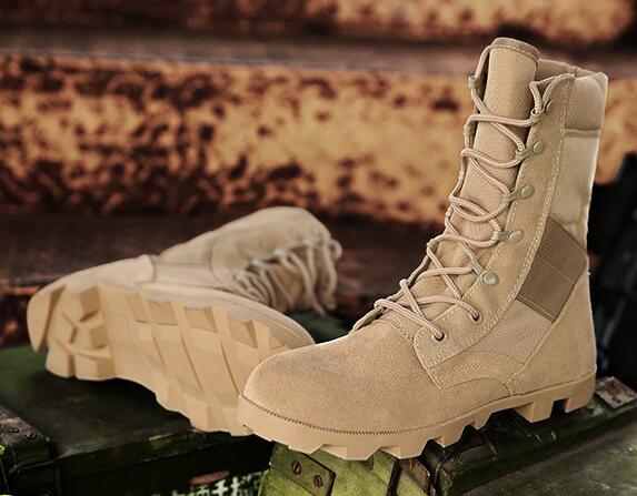 

Casual Sport Men Leather anti Plush breathable mountaineering 2021 army fans high boots shock absorption training Sneakers yakuda local online store, Brown