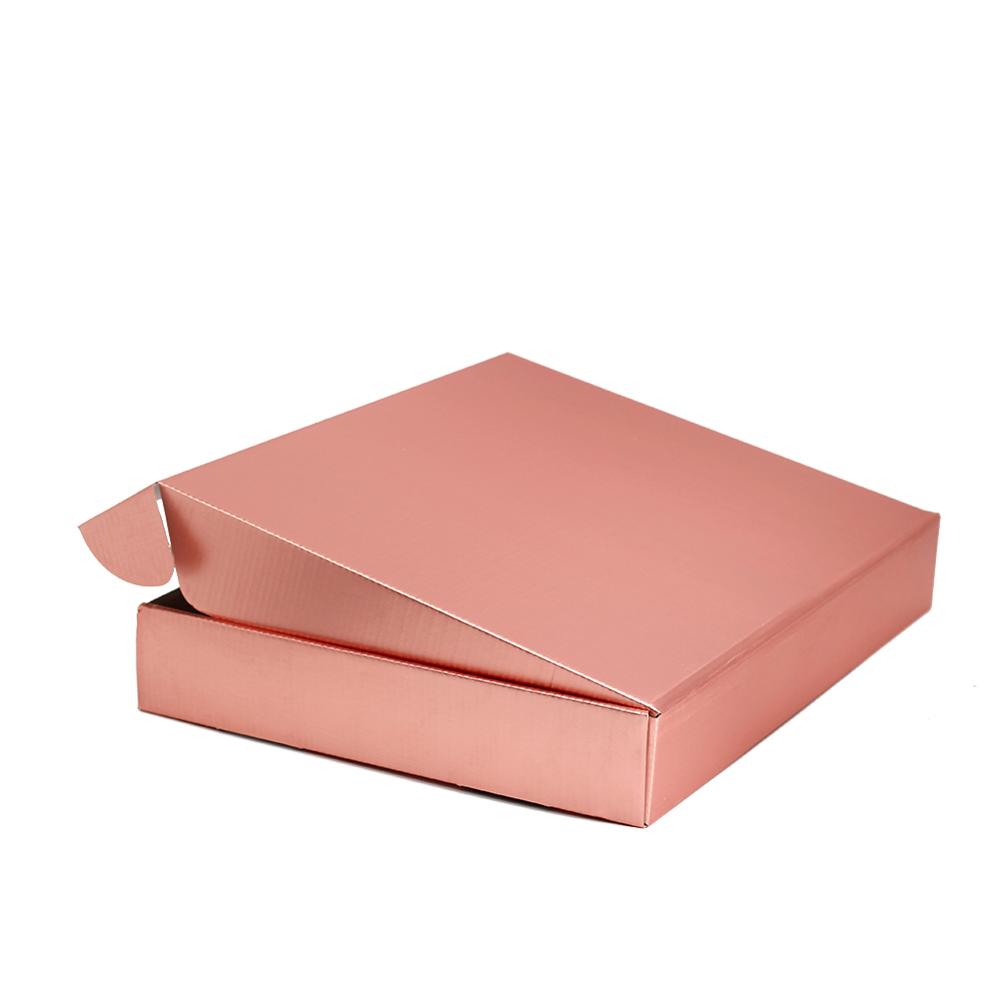 

Rose gold Metallic Color Scarf Wigs Packing Gift Box Customized Printing Fit For Clothing Accessories