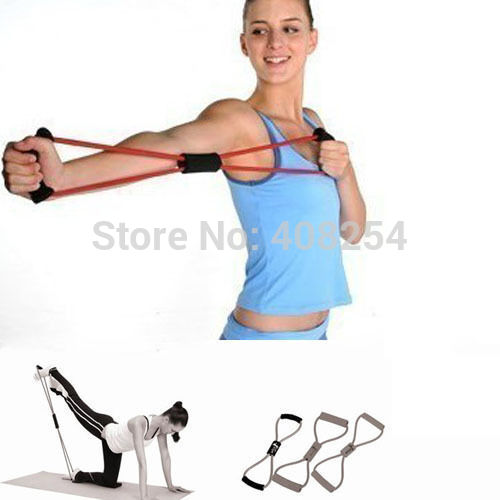 

8-Shaped Resistance Loop Band latex chest expander tension band Yoga Pilates Fitness bands elastic exerciser Resistance Bands