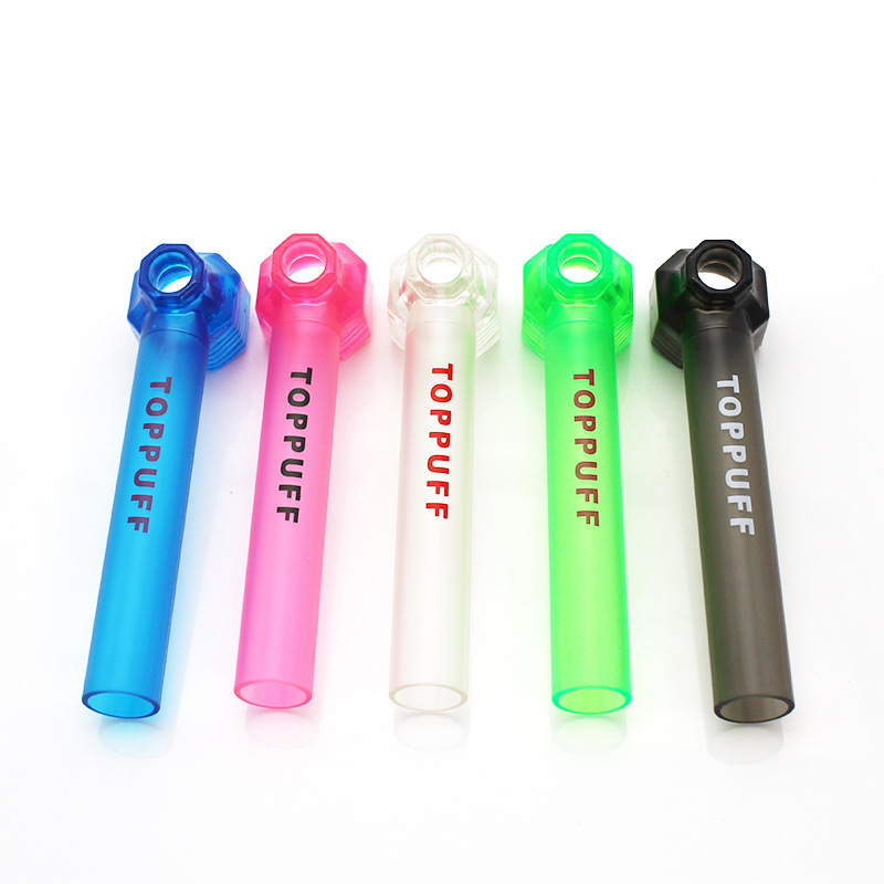 

Free Shipping Portable Top Puff Cheapest Smoking Accessories Clear Glass Pipe Smoking Tube Toppuff Pipe For Water Bongs