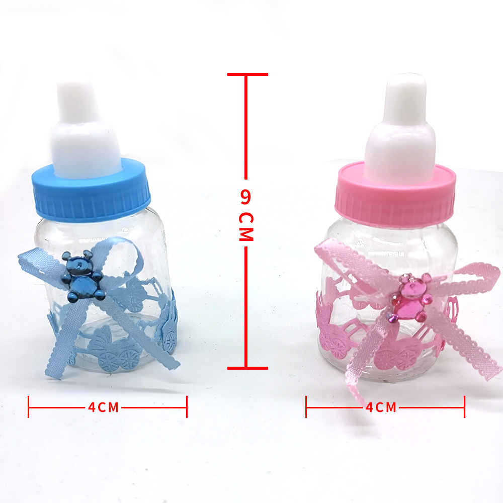 Baby Shower Decorations Girls Boys Candy Bottle Baptism Favors