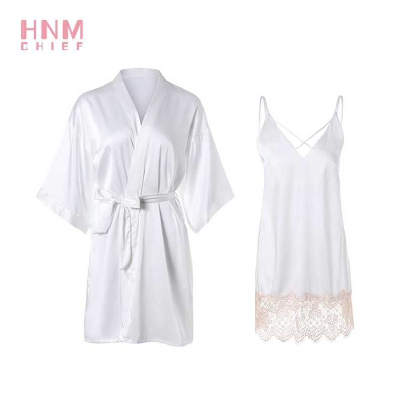 

HNMCHIEF White Two Piece Suit Lace Sexy Pajamas Sexy Underwear Perspective Wear Ladies Mesh Gauze Nightdress Suspender Skirt, Beige