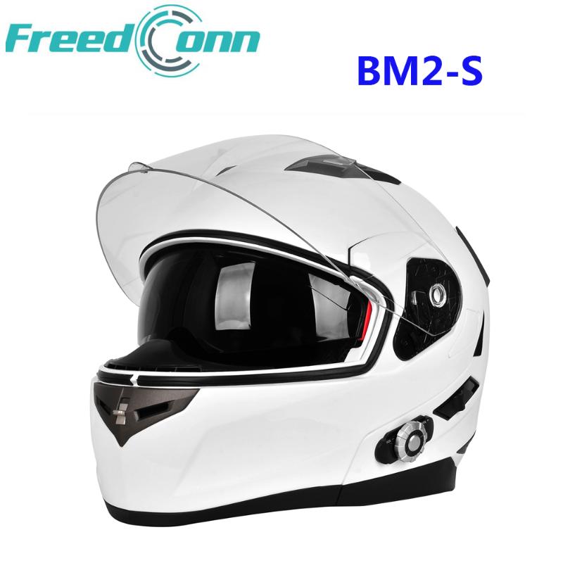 

FreedConn BM2-S Smart Bluetooth Motorcycle Helmet Built in Intercom System Dot Standard Helmet 3 Riders Talking with FM Radio