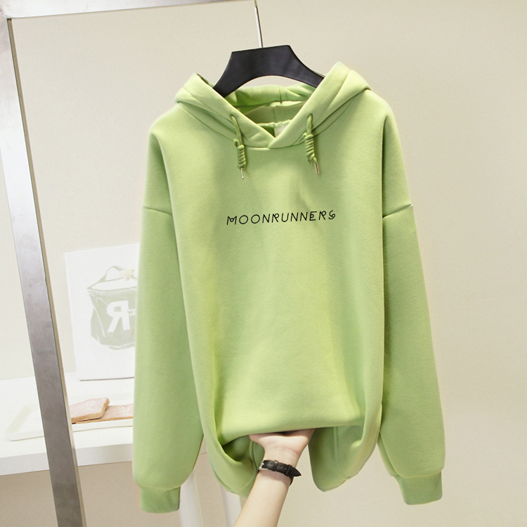 

Women' Clothing Letter Print Sweatshirt New Fashion Long Sleeve Harajuku Jumper Top Casual Simple Coat Female Plus Size Green, White
