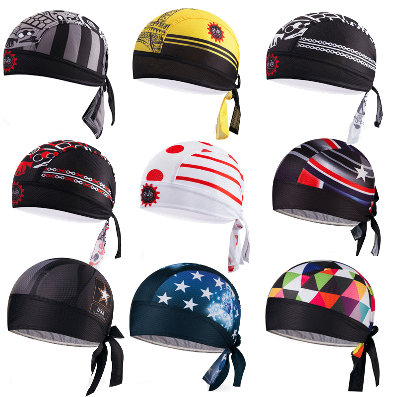 

USA Skull Gear Cycling Cap Head Scarf Summer Men Women Running Riding Bandana Headscarf Ciclismo Pirate Hat Headband Quick Dry, 15