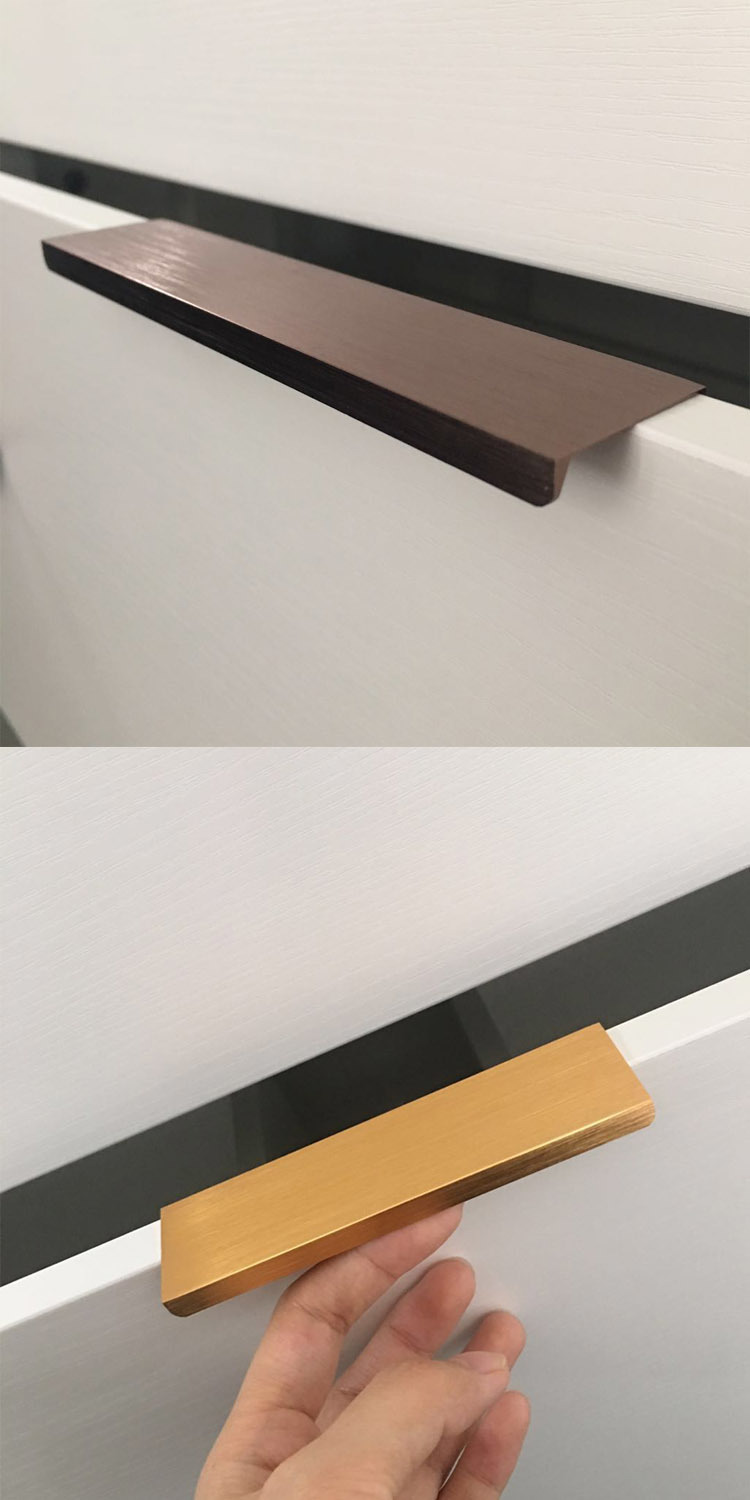 Compre 2 Unids Oro Aleación De Aluminio Manija Oculta Manijas Tatami