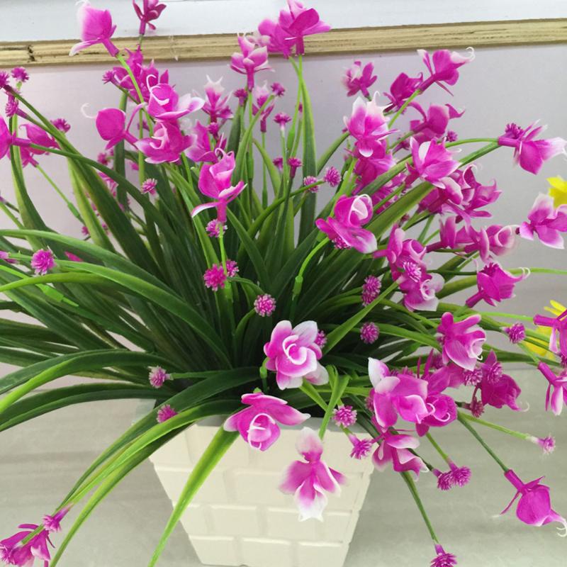 

1 Bunch 21Head Fake Flower Artificial Flowers With Leaf Wedding Decoration Simulation Phalaenopsis Flower Home Decor, As show
