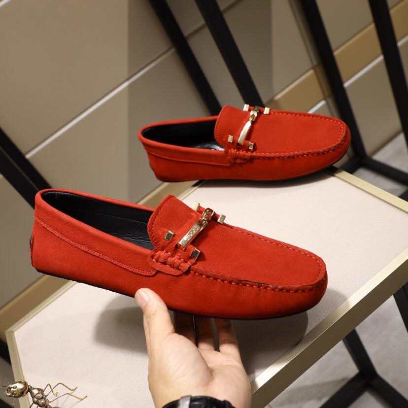 

Men's 2019 Formal Wedding dress shoes Male Flats Gentlemen Brand Casual slip on genuine leather loafers Chaussure Homme size 38-44, Black