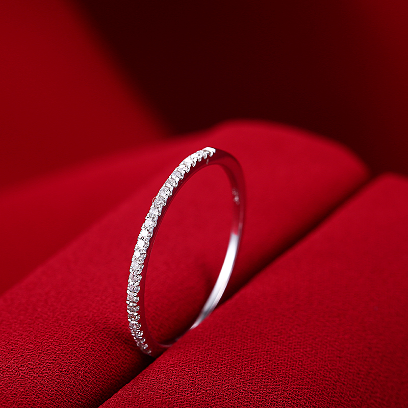 

Vecalon Eternity Promise ring Real 925 Sterling Silver Pave Cz wedding band rings For women Bridal Party Finger Jewelry Gift