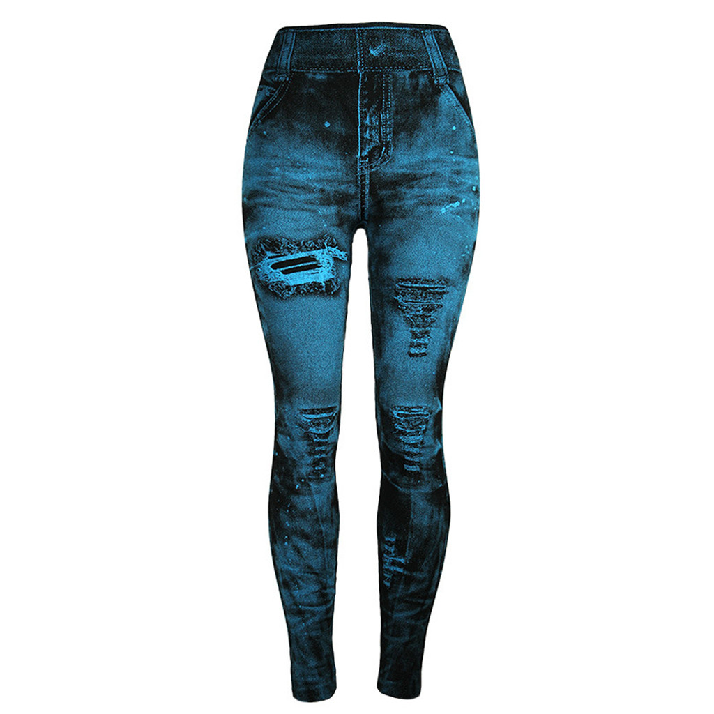 

Unique style fashion beautiful and elegant Women Jeans Bottom Pants Coloured Super Bomb Slim Nine-minute Light blue Pant W30416, Lb