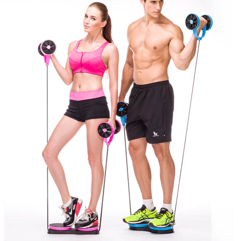 

Wheel Roller Abdominal Trainer Twist Wheel Waist Muscle Trainer Arm Leg Exercice Fitness, Blue