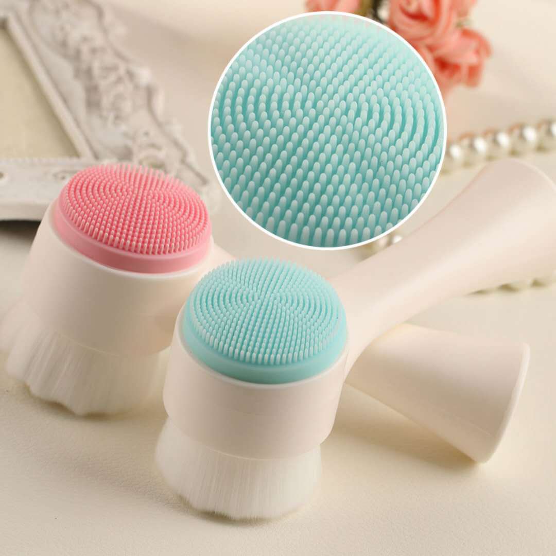 

Mee_You 3D Double-Sided Standing Wash Brush Soft Hair Manual Cleansing Brush Cleansing Tool Silicone Wash Brush QT0010