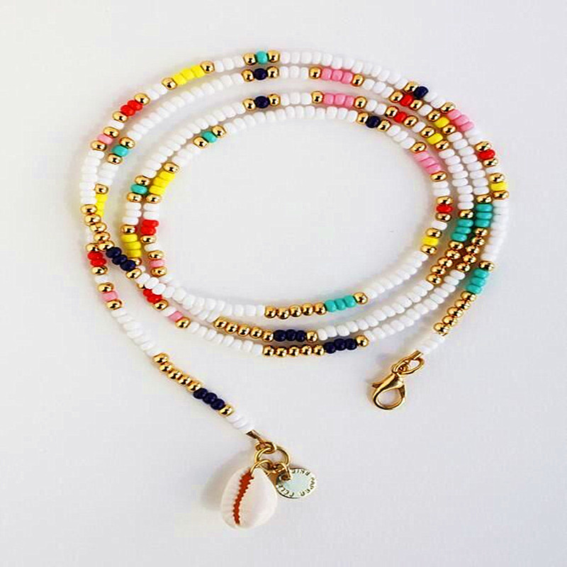 

handmade natural fresh water PEARLS RAINBOW necklace for women femme boho necklace armbandjes dames acier inoxydable