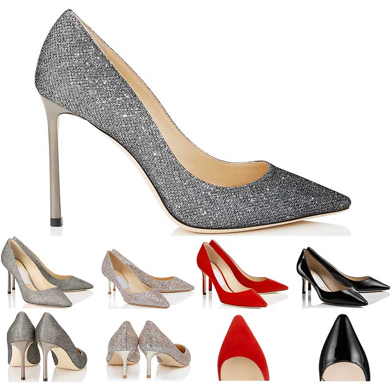 

2019 designer womens girl high heels Romy Fashion Luxury 8 10 12 CM Dress Office Party Wedding Crystal Shoes size 36-42 With box