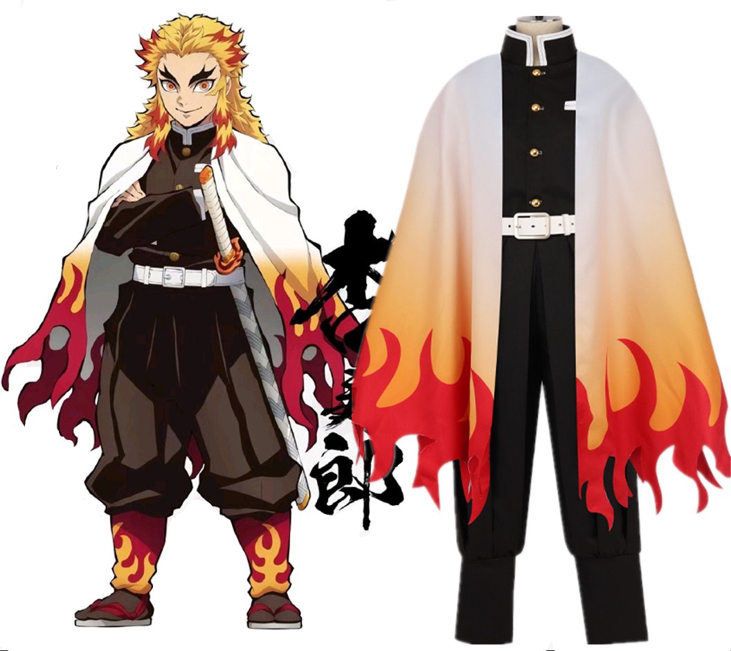 

Demon Slayer:Kimetsu No Yaiba Rengoku Kyoujurou Cosplay Costume Halloween Costume