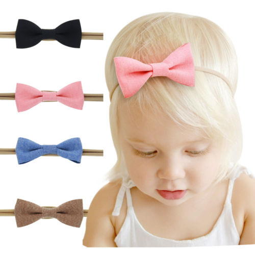 

4 Pcs Newborn Baby Christmas Headband Bow Flower Girls HairBand Hair Accessories