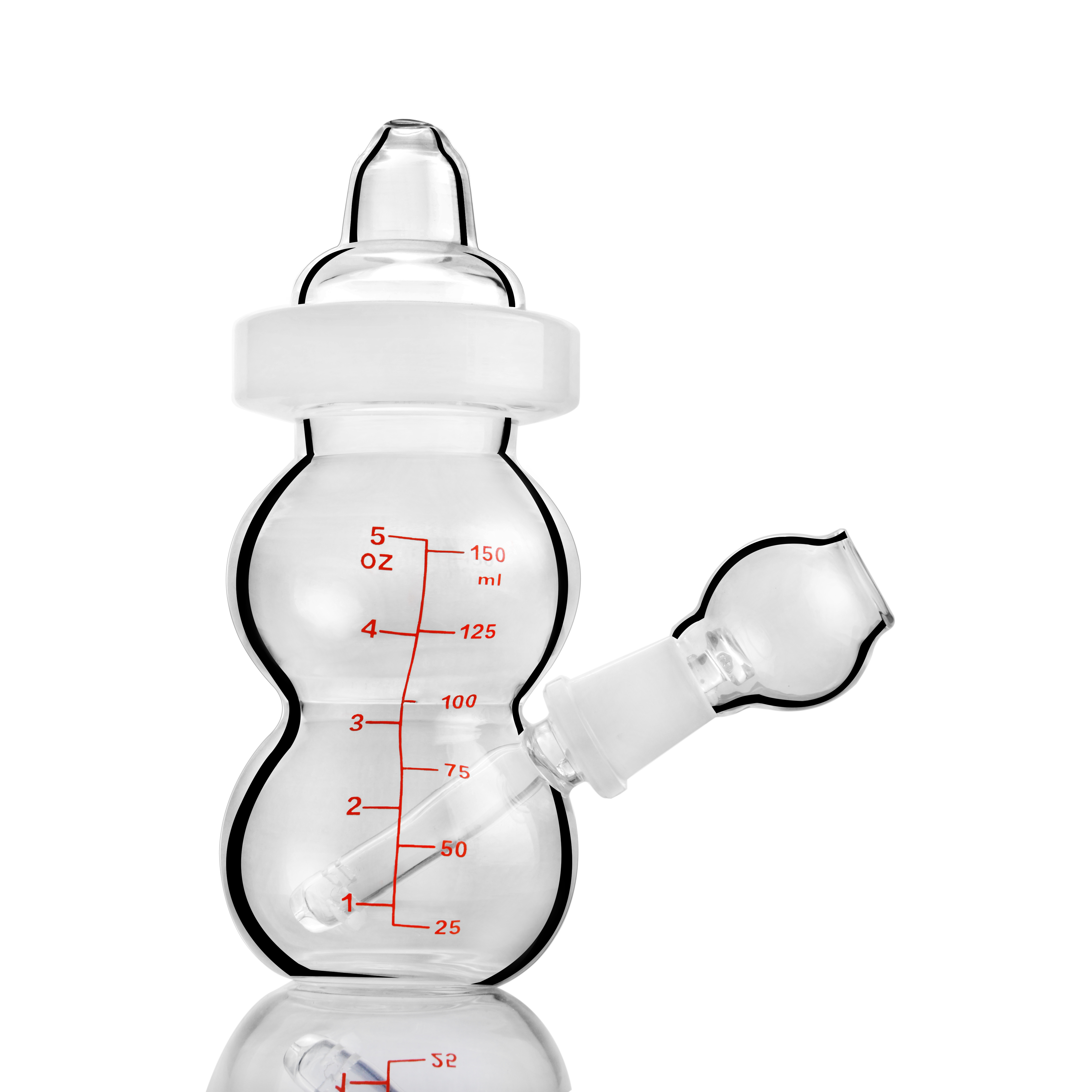 

Baby Bottle Mini bong Oil Rigs Bong water pipe glass feeder bong diffusor with 14mm joint Heady glass dab rigs 6.3''