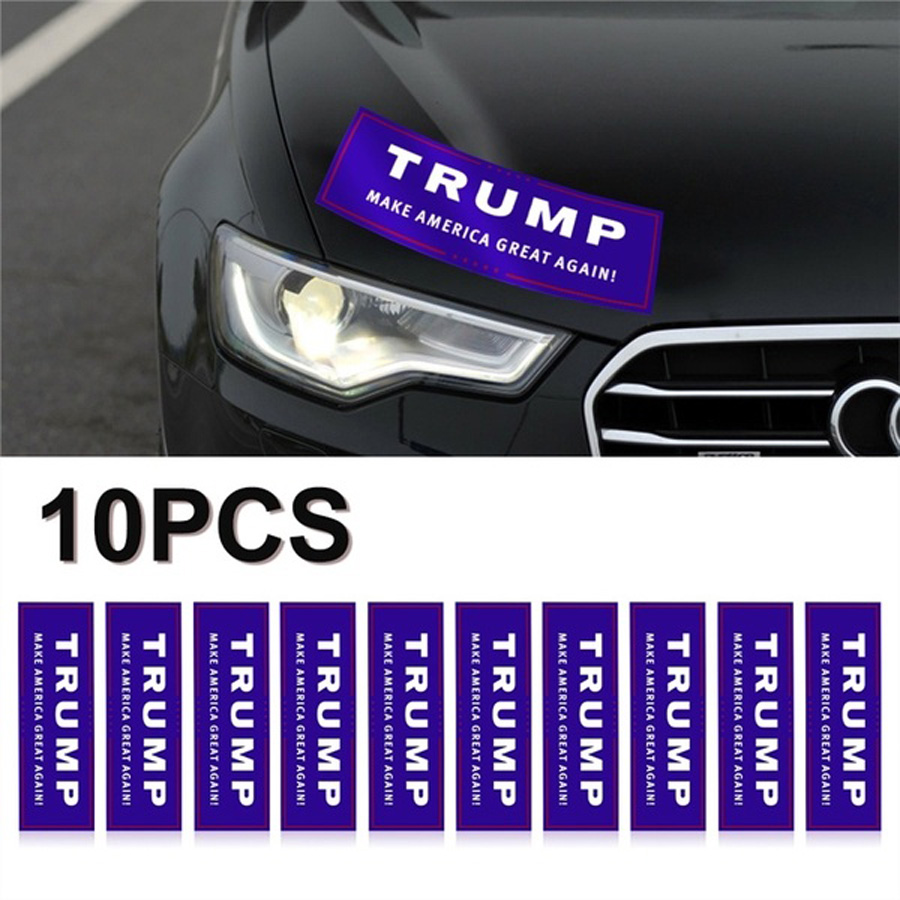 

10Pcs/Set Trump Make America Great Again Car Bumper Sticker Trump Re-Election 2020 Bumper Sticker Car Window Bumper Stickers DH1035