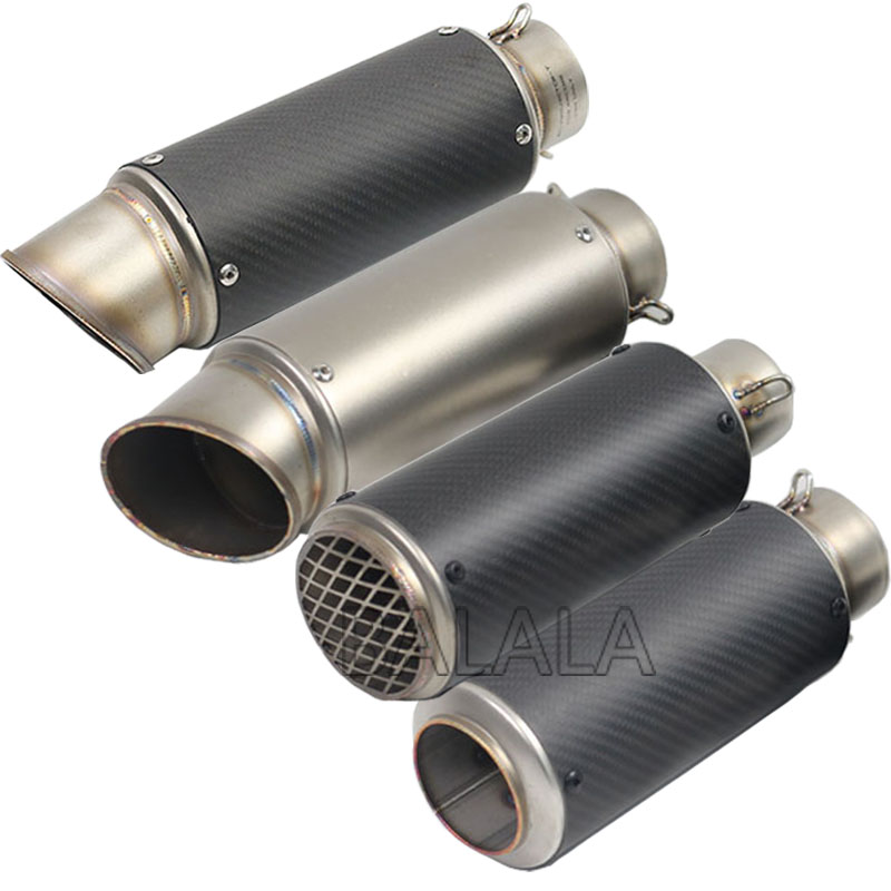 

mgod 51MM 60MM Universal Motorcycle Escape Modified Scooter Exhaust Muffler SC GP Project With Dirt Bike Exhaust Pipe