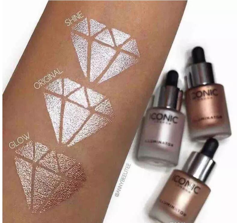 

face moisturizer crem London illuminator Liquid Highlighter In Shine original shine glow three color face make up highlighter 3 color, Mixed color