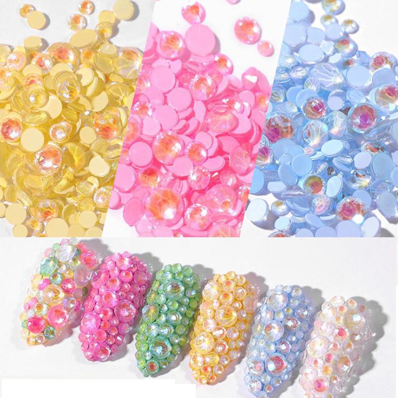 

3D Luminous Nail Rhinestones Flatback AB Crystal Diamond Fluorescent Rhinestones Decorations Charms Accessories Glow in Dark