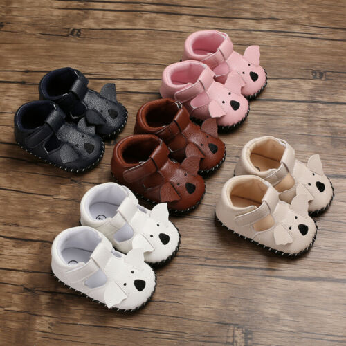 

Newborn Kids Baby Girl Summer Soft Sole Crib Toddler Anti-Slip Bowknot Leater Shoes