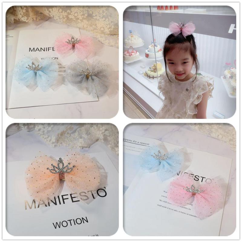

Boutique 20pcs Fashion Royal Rhinestone Tiaras Bow Hair Clips Glitter Crown Bowknot Hairpins Princess Headwear Hair Accessories
