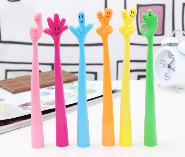 

Gift stationery cute expression curved finger pen gesturing pen finger shape ballpoint pen Cute gestures Primary and secondary school ballpo, Red