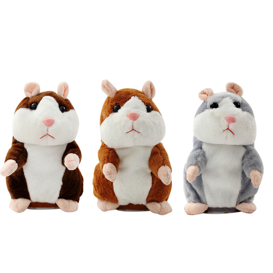 

Cute 16cm Animal Cartoon Talking Hamster Plush Toys Kawaii Speak Talking Sound Record Hamster Talking Toy Children Christmas Gift RRA2255