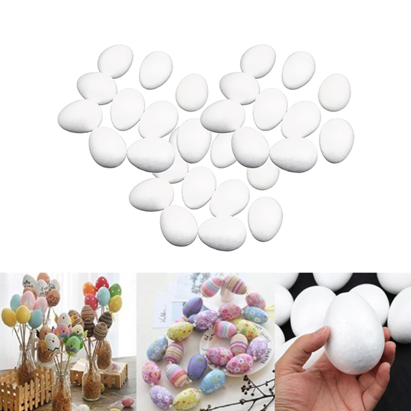 

30pcs white foam modelling eggs handmade crafts decorative balls ornaments