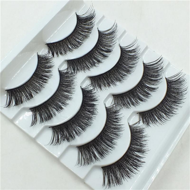 

5 Pairs/set New Makeup Tools Pro Black Long Thick Cross False Eyelashes Smokey Big Fake Eyelashes Thick Stage Makeup Tools