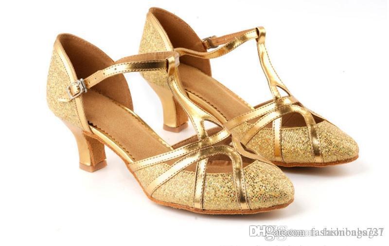 

Latin Tango Dancing Shoes Women For Girl Ballroom Indoor Shoes Shoes Heel Hight 5.5cm, Silver