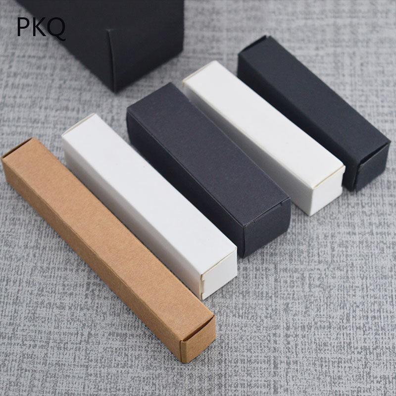 

50pcs White/Black/Kraft Paper Small Tube Cardboard Box oil dropper DIY Lipstick Perfume tube Krat Paper packaging boxes