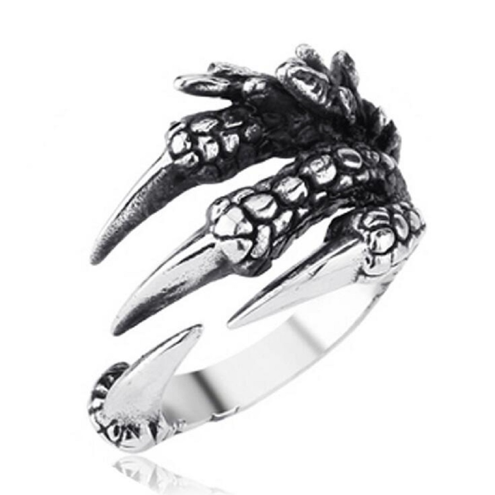 

Hip hop ring hipster retro personality open index finger single domineering male eagle claw punk ring
